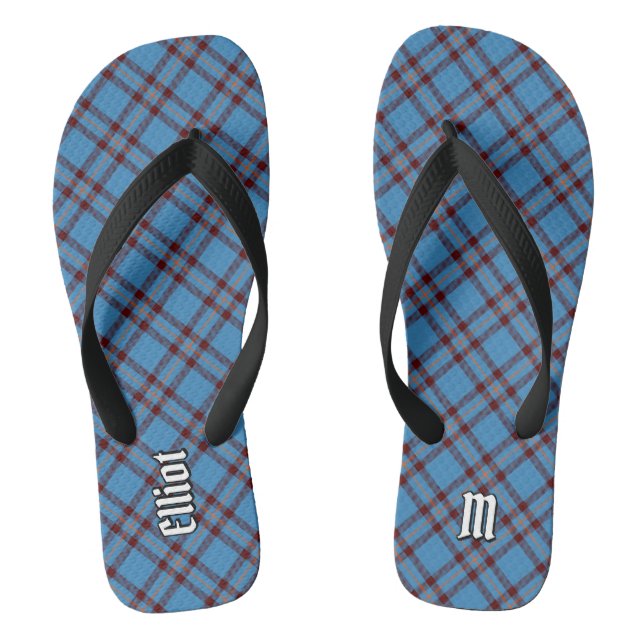 Clan Elliot Ancient Tartan Flip Flops (Fußbett)