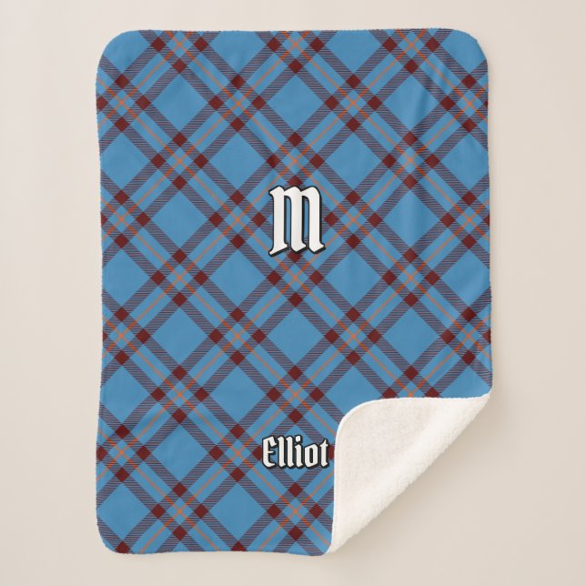 Clan Elliot Ancient Tartan Sherpa Blanket Sherpadecke (Vorderseite)