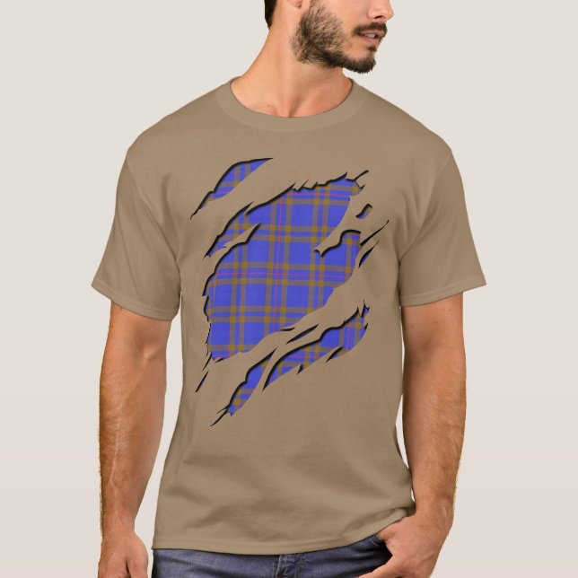 Clan Elliot Elliott Tartan Karierte Wirkungen T-Shirt (Vorderseite)