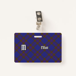 Clan Elliot Modern Tartan Abzeichen Ausweis