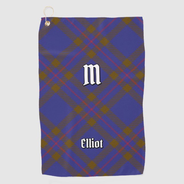 Clan Elliot Modern Tartan Golf Towel Golfhandtuch (Vorderseite)
