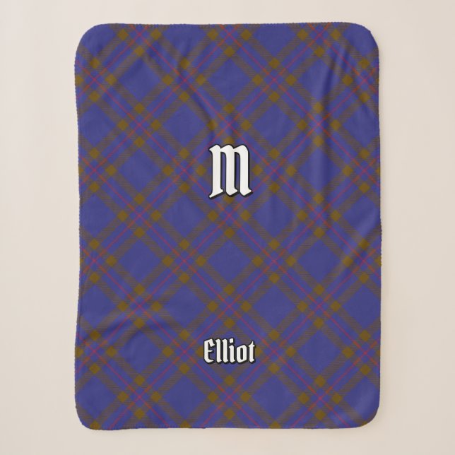 Clan Elliot Modern Tartan Sherpa Blanket Sherpadecke (Vorderseite)