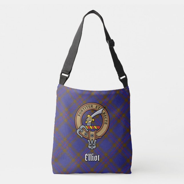 Clan Elliot Modern Tartan Tragetaschen Mit Langen Trägern (Vorderseite)