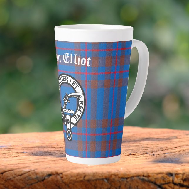 Clan Elliot Wappen Abzeichen & Tartan Milchtasse (Von Creator hochgeladen)