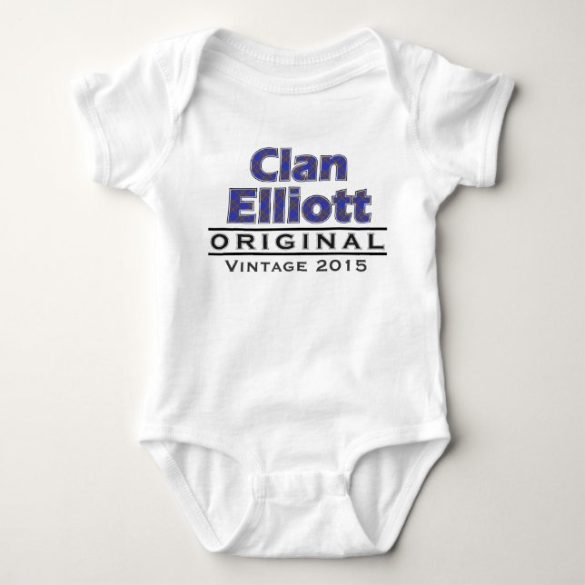 Clan Elliott Vintag anpassen Baby Strampler (Vorderseite)