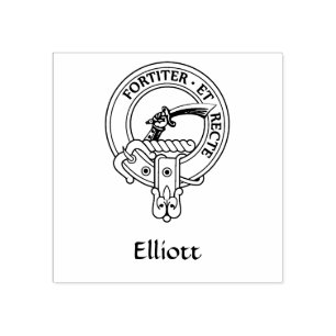 Clan Elliott Wappen Gummistempel