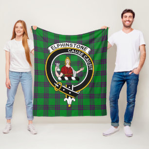 Clan Elphinstone Jagd Tartan Kariert Fleecedecke