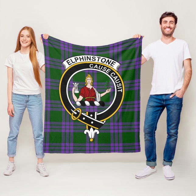 Clan Elphinstone Tartan Kariert Fleecedecke (Beispiel)