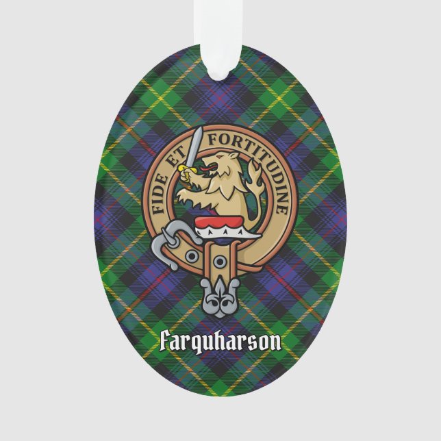 Clan Farquharson Crest sur l'ornement du Tartan (devant)