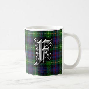 Clan Farquharson Letter F Monogram Tartan Kaffeetasse
