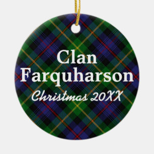 Clan Farquharson Scottish Tartan Keramikornament