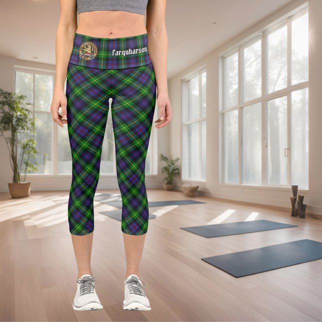 Clan Farquharson Tartan Capri Leggings (Créateur téléchargé)