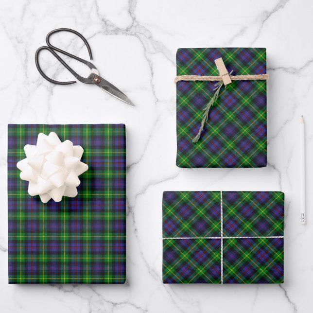 Clan Farquharson Tartan Envelopper les feuilles de (Recto)
