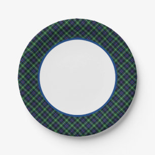 Clan Farquharson Tartan-Grenze Pappteller