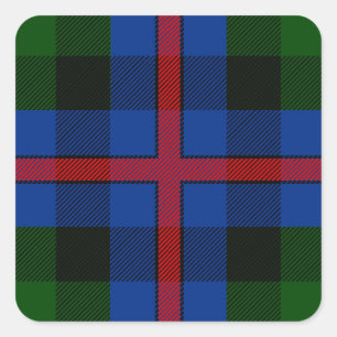 Clan Farquharson Tartan Quadratischer Aufkleber