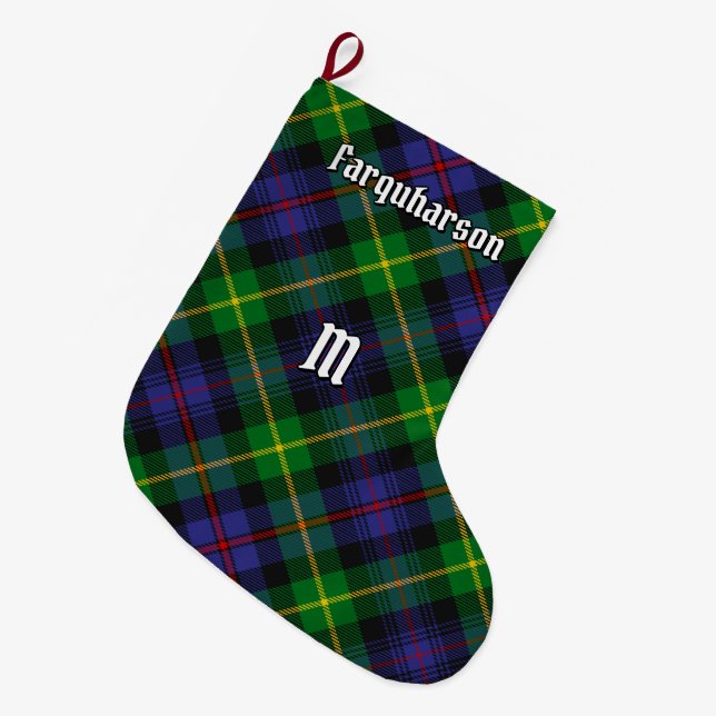 Clan Farquharson Tartan Weihnachts-Strumpf Großer Weihnachtsstrumpf (Vorderansicht (hängend))