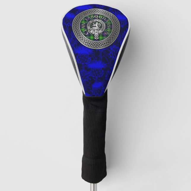 Clan Farquharson Wappen & Tartan Knot Golf Headcover (Vorderseite)