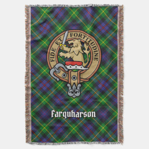 Clan Farquharson-Wappen über Tartan Decke