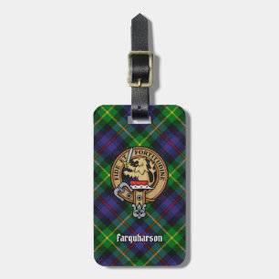 Clan Farquharson Wappen über Tartan Gepäckanhänger