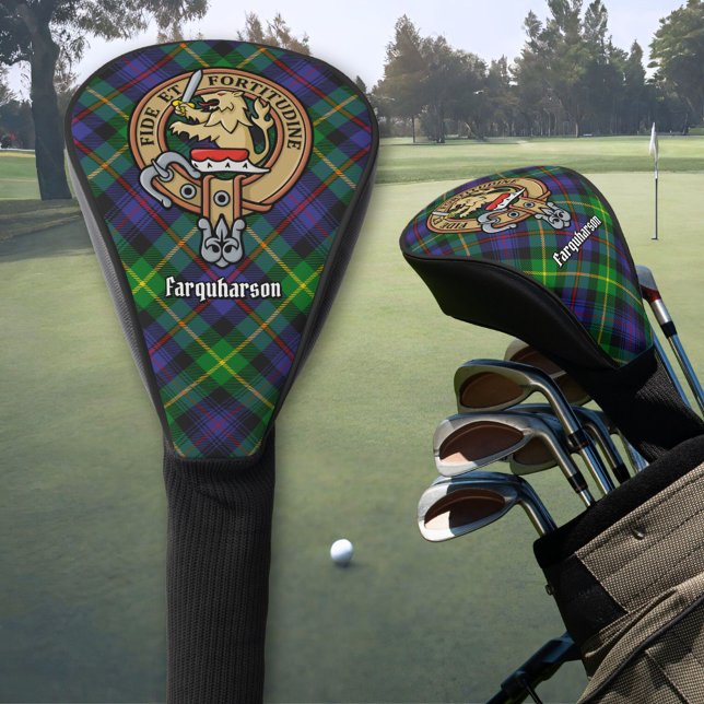 Clan Farquharson Wappen über Tartan Golf Headcover (Von Creator hochgeladen)