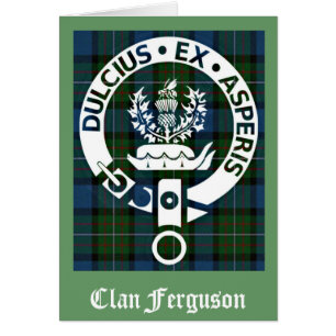 Clan Ferguson Crest Tartan Carte de voeux