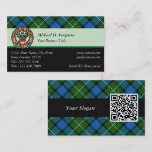 Clan Ferguson Tartan Business Card Visitenkarte