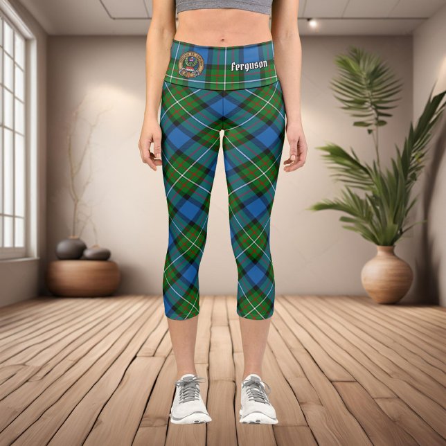 Clan Ferguson Tartan Capri Leggings (Créateur téléchargé)
