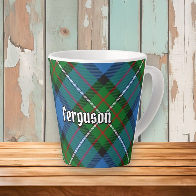 Clan Ferguson Tartan Latte Mug (Créateur téléchargé)