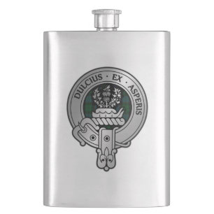 Clan Ferguson Wappen & Balquhidder Tartan Flachmann