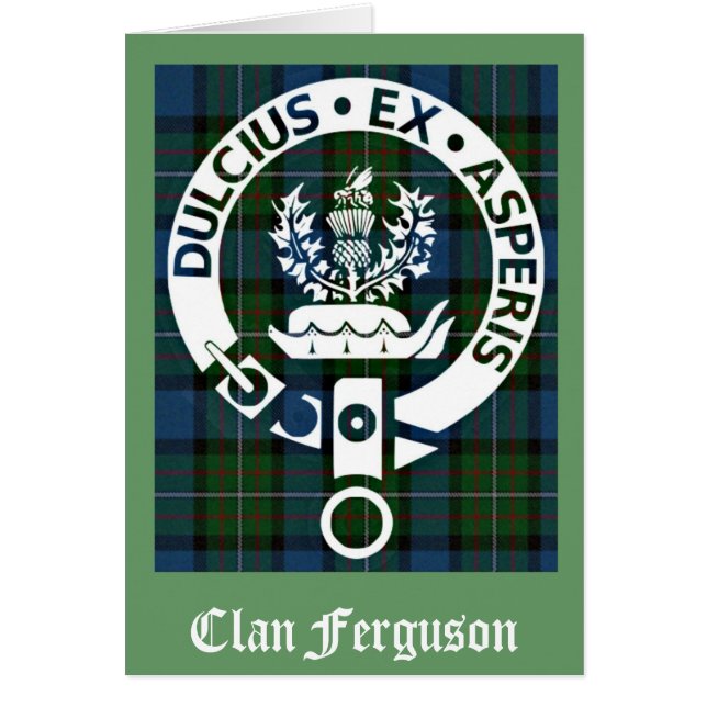 Clan Ferguson Wappen Tartan Grußkarte (Vorne)
