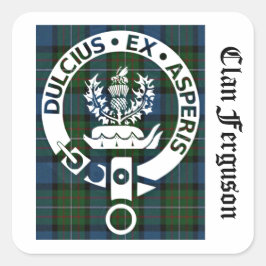 Clan Ferguson Wappen Tartan Quadratischer Aufkleber