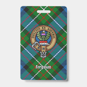 Clan Ferguson Wappen über Tartan Ausweis