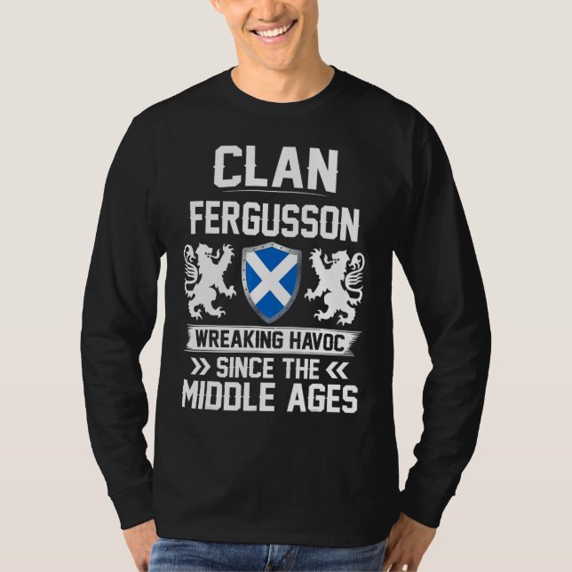 Clan Fergusson Scottish Family Clan Scotland Wreak T-Shirt (Vorderseite)