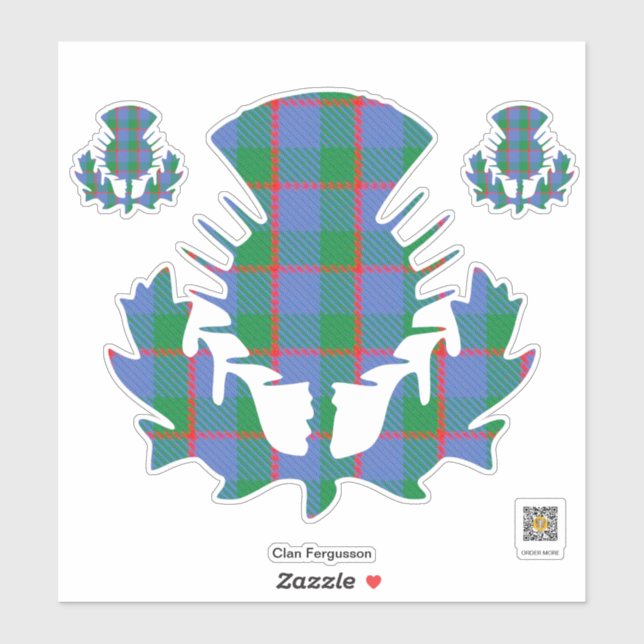 Clan Fergusson Thistle Sticker (Blatt)