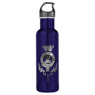 Clan Fergusson Wappen & Scottish Thistle Edelstahlflasche