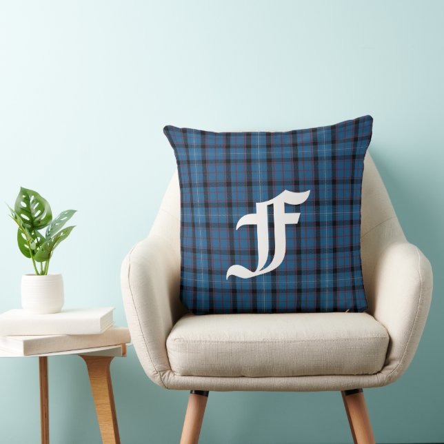 Clan Fitzgerald Tartan Kariert Monogram Throw Kiss Kissen (Stuhl )