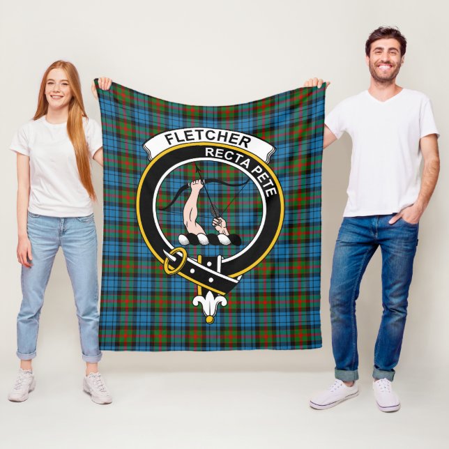 Clan Fletcher von Dunan Tartan Kariert Fleecedecke (Beispiel)