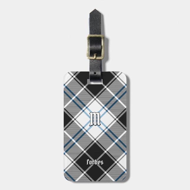 Clan Forbes Dress Tartan Gepäckanhänger (Vorderseite vertikal)