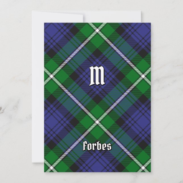 Clan Forbes Tartan Einladung (Vorderseite)