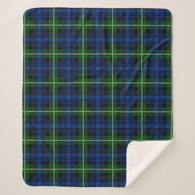 Clan Forbes Tartan Kariert Sherpadecke (Vorderseite)