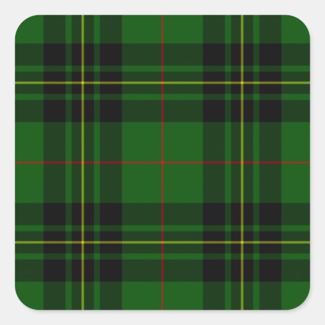 Clan Forbes Tartan Quadratischer Aufkleber (Vorderseite)