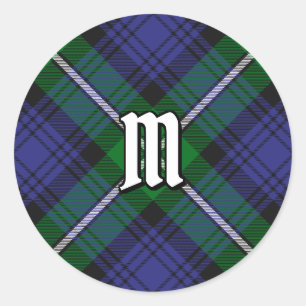 Clan Forbes Tartan Runder Aufkleber