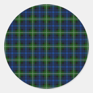 Clan Forbes Tartan Runder Aufkleber