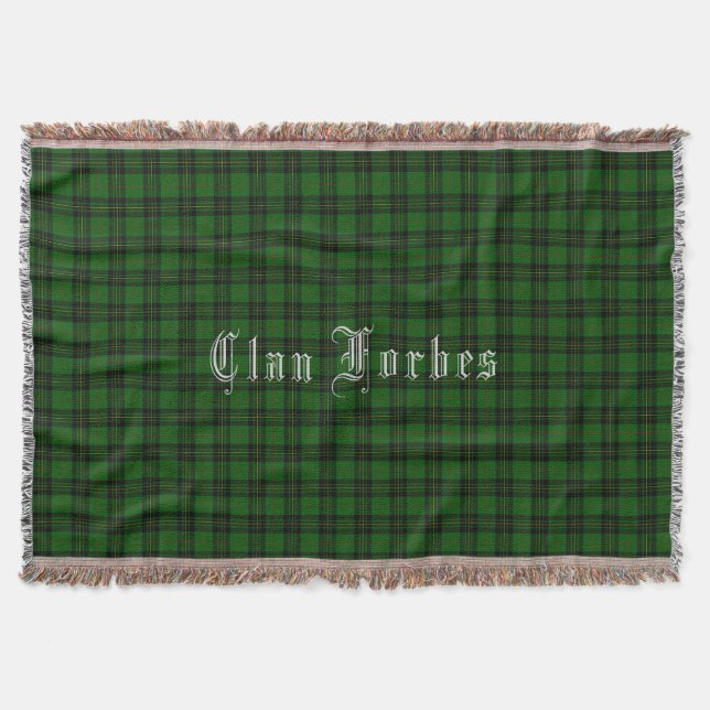 Clan Forbes Tartan Throw Blanket Decke (Vorderseite)