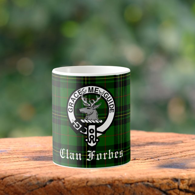 Clan Forbes Tartan und Wappen Abzeichen Kaffeetasse (Von Creator hochgeladen)