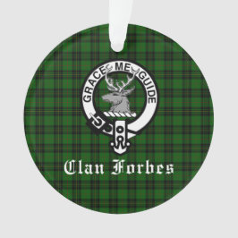 Clan Forbes Tartan und Wappen Abzeichen  Ornament