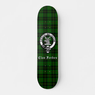 Clan Forbes Tartan und Wappen Abzeichen Skateboard