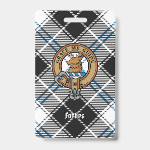 Clan Forbes Wappen über Dress Tartan Ausweis