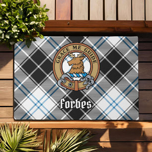 Clan Forbes Wappen über Dress Tartan Fußmatte