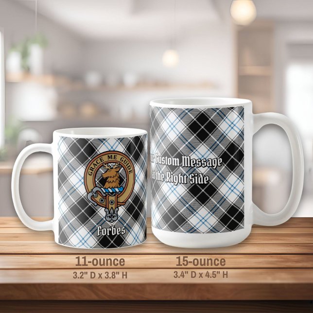 Clan Forbes Wappen über Dress Tartan Kaffeetasse (Von Creator hochgeladen)
